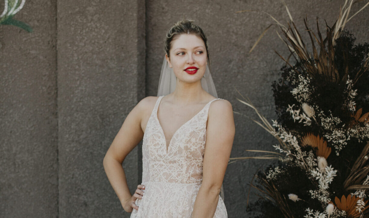 bride in wedding dress